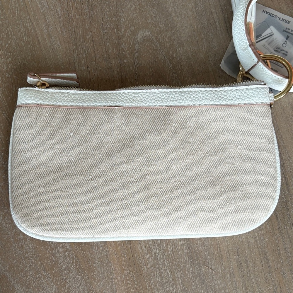 Nanette Lepore Floral Embroidered Clutch in Cream and Tan - Picture 5 of 5